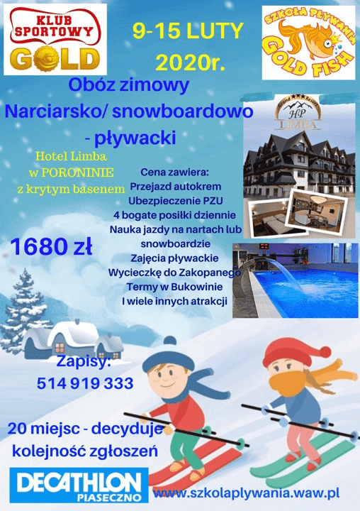 Obóz zimowy, narciarstwo w Poroninie.