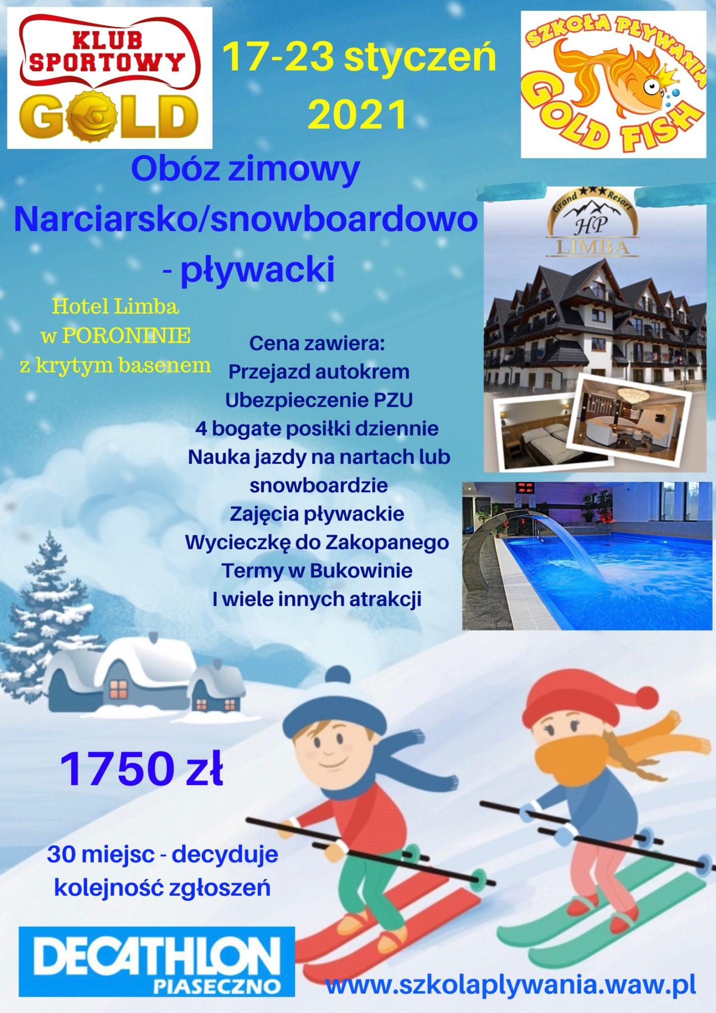 Obóz zimowy dla narciarzy i snowboardzistów
